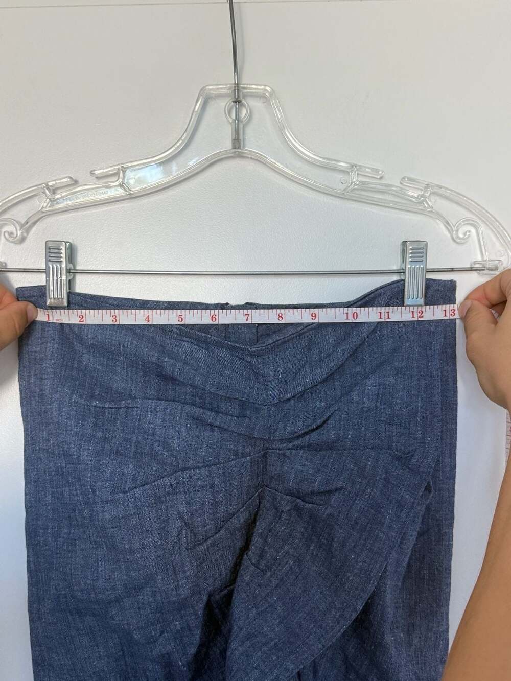 ISABEL MARANT ETOILE Denim Ruched Pencil Skirt Sz 36 - Picture 8 of 11